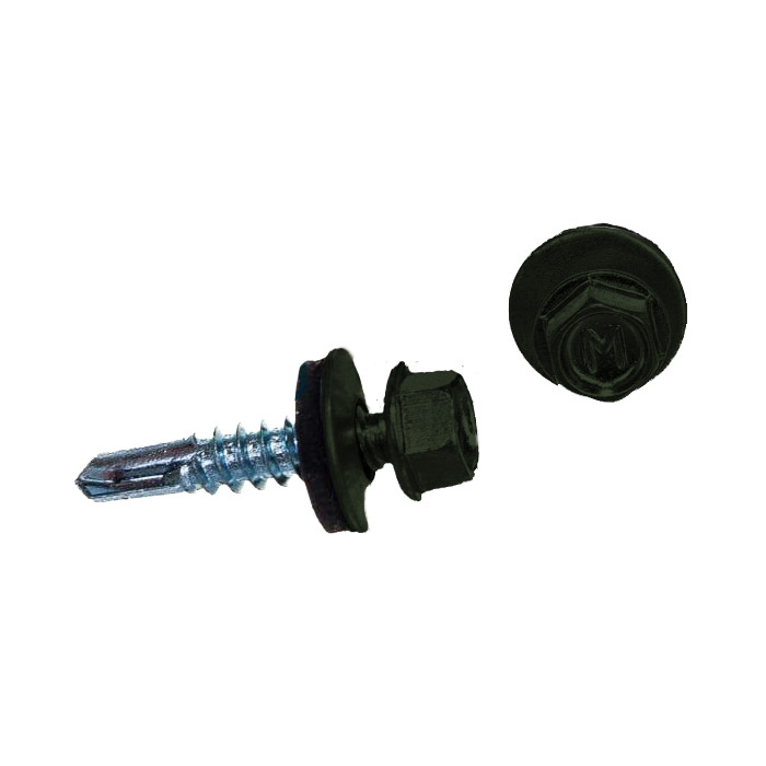 Саморез по металлу Daxmer 5,5х25 RAL 6020 (250) сверло №3